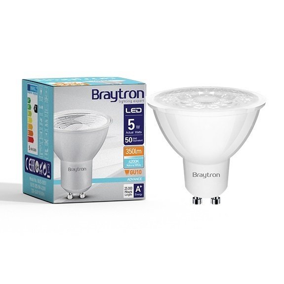 Braytron Led Çanak ampul 4,5W Ara renk 4000K GU10