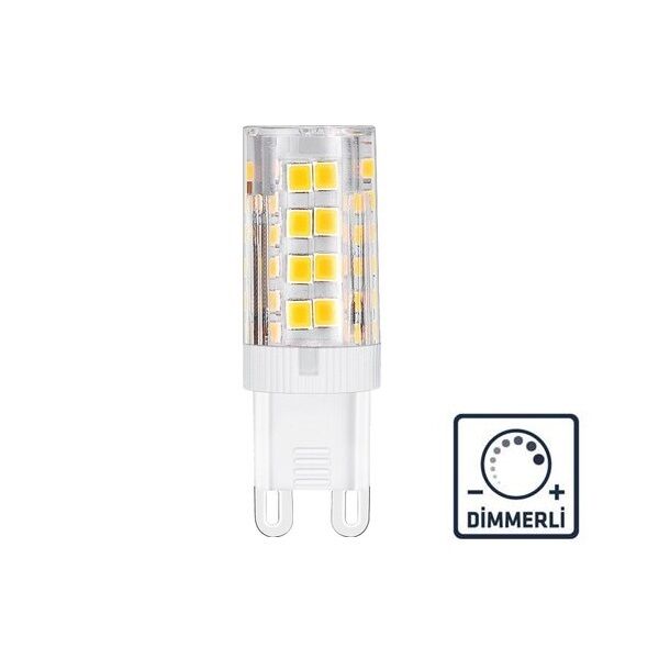 AMPUL LED KAPSÜL HEKA DİM EDİLEBİLİR G9 5W 300LM 3000K SARI IŞIK ERD-268