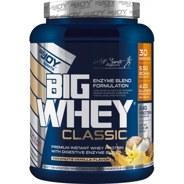 Bigjoy Sports BIGWHEY Whey Protein Classic Hindistan Cevizi & Vanilya 915g 30 Servis