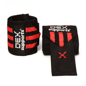 Dex Supports Lasting Energy Wrist Wraps Kırmızı Siyah 1 Çift