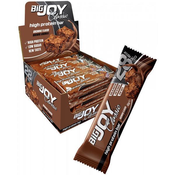 Bigjoy Classic High Protein Bar Brownie 45g x 16 Adet