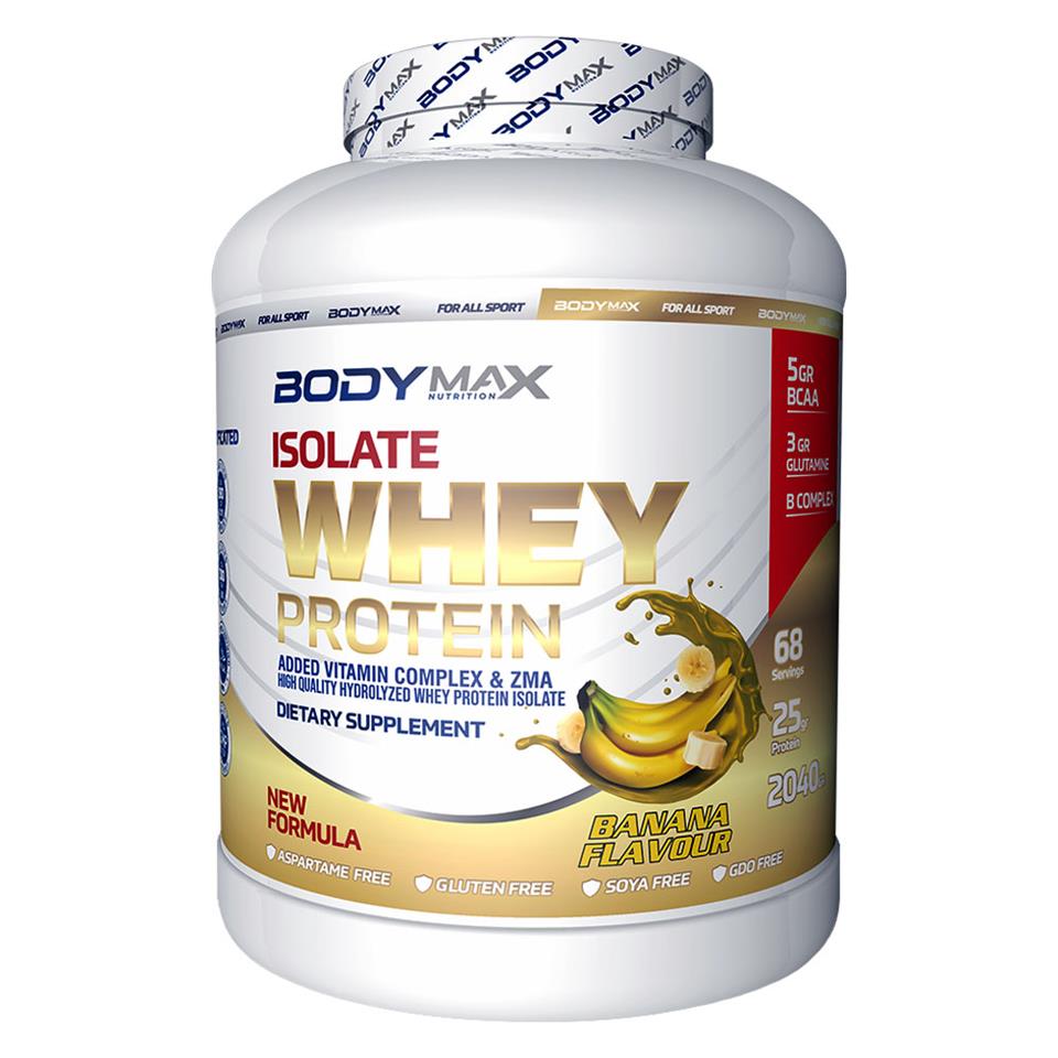 Bodymax Isolate Whey Protein Tozu 2040 Gr 68 Servis Muz Aromalı