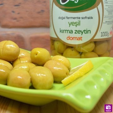 Yeşil Kırma Zeytin Domat 1000Gr.