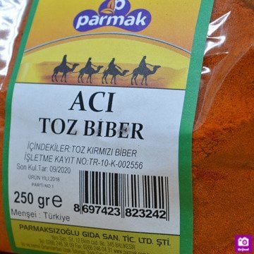 Kahvaltılık Acı Toz  Biber 250Gr