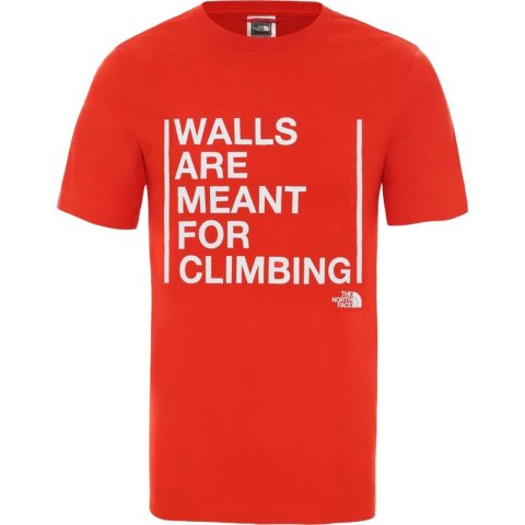 The North Face Erkek Walls Are For Climbing Tee Tişört Kırmızı