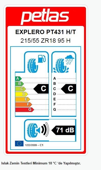 215/55R18 TL 95H EXPLERO H/T PT431 PETLAS