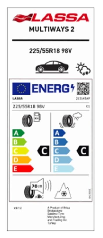 225/55R18 98V MULTIWAYS 2 LASSA