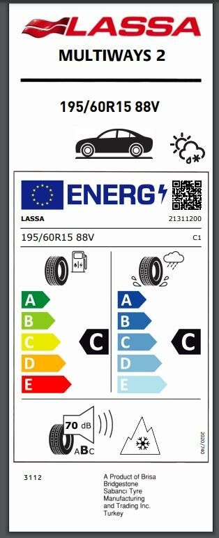 195/60R15 88V MULTIWAYS 2 LASSA