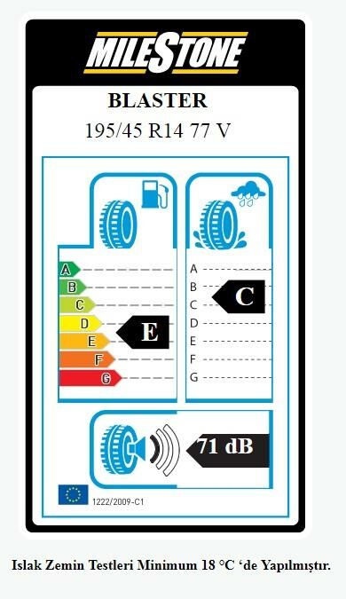 195/45R14 TL 77V CARMILE SPORT MILESTONE