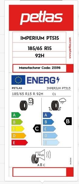 185/65R15 TL 92H REINF. IMPERIUM PT515 PETLAS