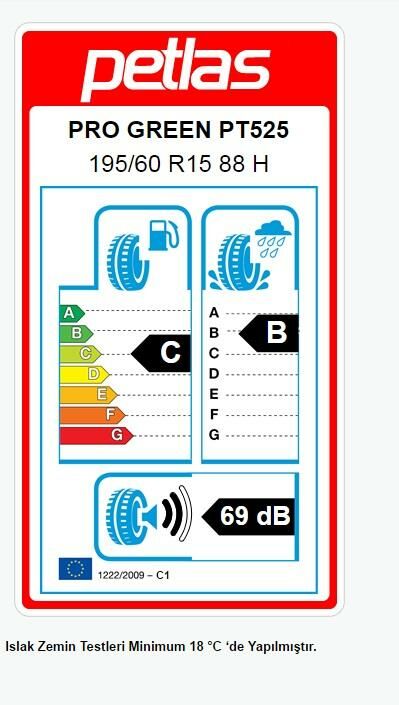 195/60R15 TL 88H PROGREEN PT525 PETLAS