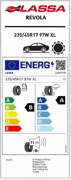 235/45R17 97W XL REVOLA LASSA