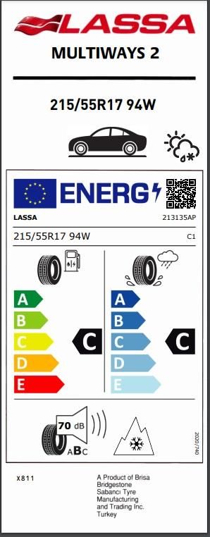 215/55R17 94W MULTIWAYS 2 LASSA