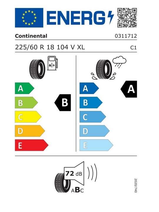 225/60R18 104V XL FR PC6 CONTİNENTAL