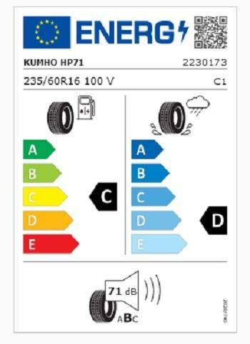 235/60R16 100V HP71 KUMHO