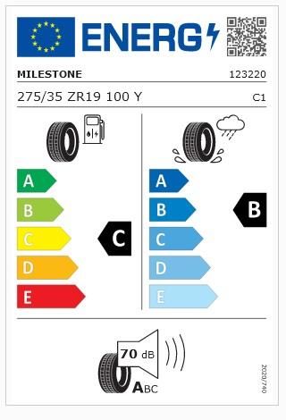 275/35R19 TL 100Y REINF. CARMILE SPORT MILESTONE