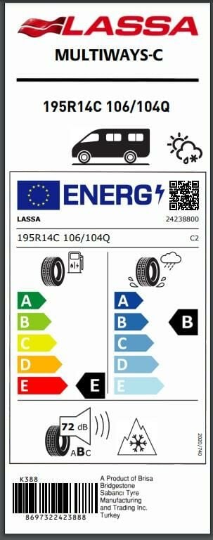 195R14 C 106/104R 8PR MULTIWAYS-C LASSA