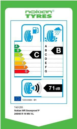 245/40R19 98V XL WR SNOWPROOF P NOKİAN