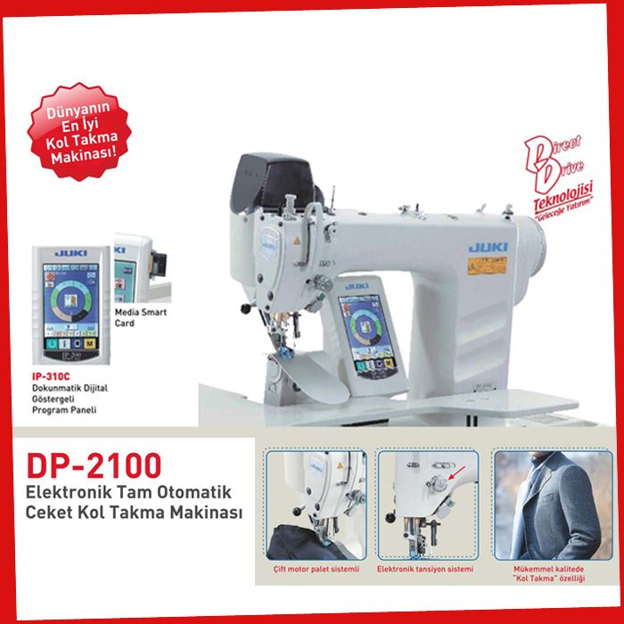 DP-2100SZ JUKİ DIRECT DRIVE TAM OTOMOTİK KOL TAKMA