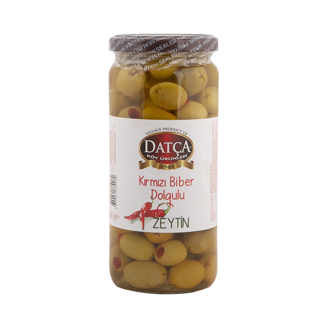 Datça Kırmızı Biber Dolgulu Zeytin 480 Gr