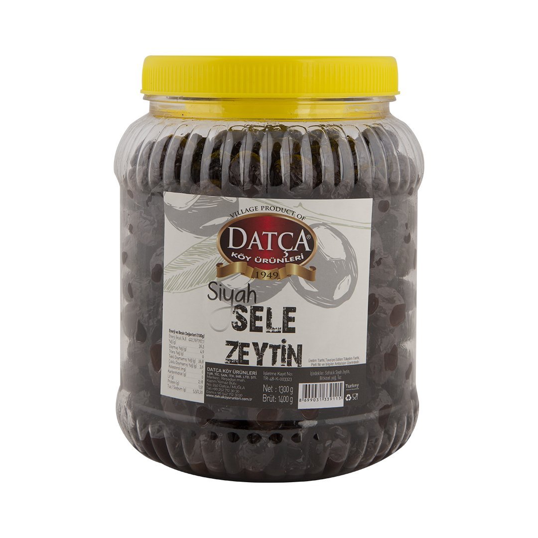 Datça Siyah Sele Zeytin 1300 Gr