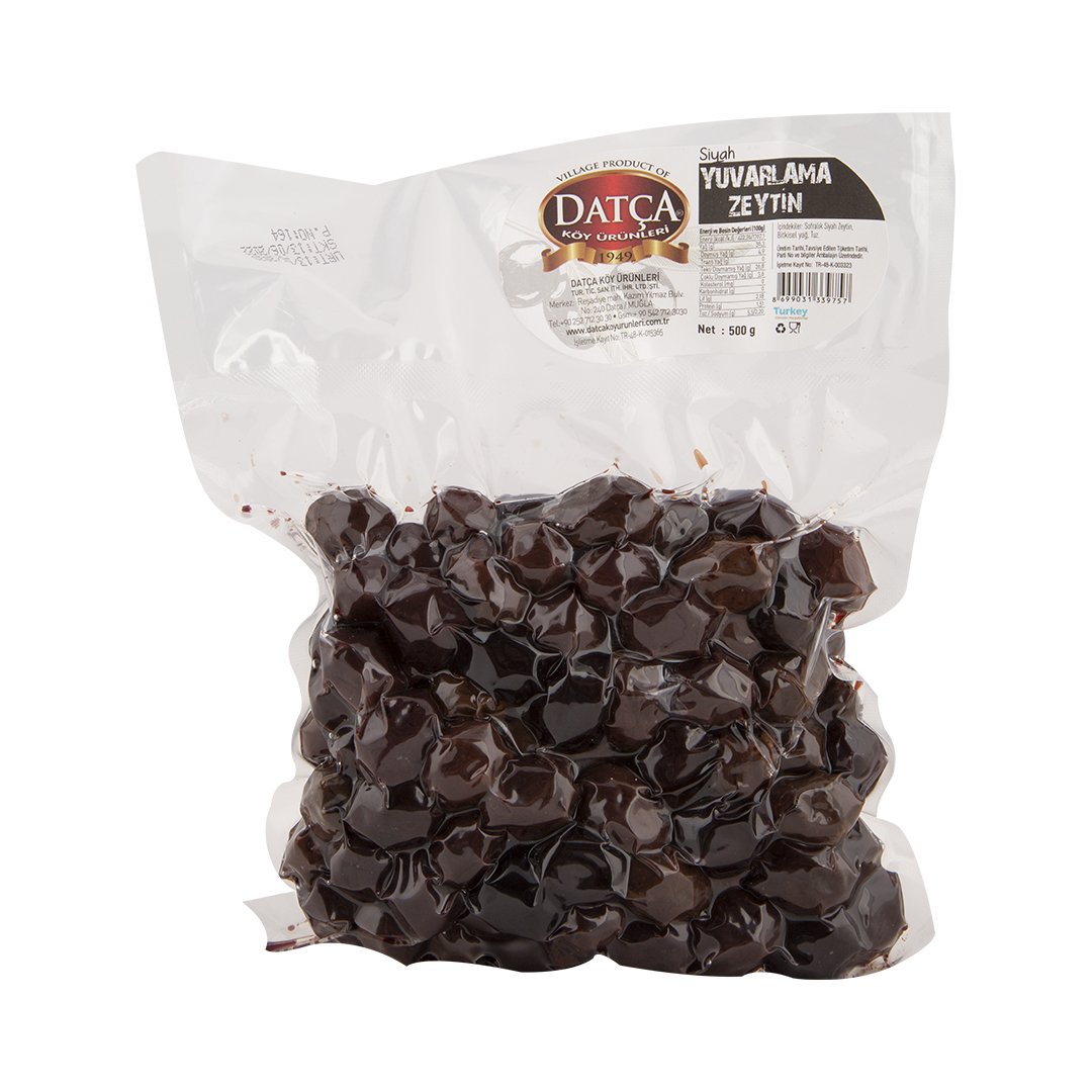 Datça Siyah Yuvarlama Zeytin 500 Gr