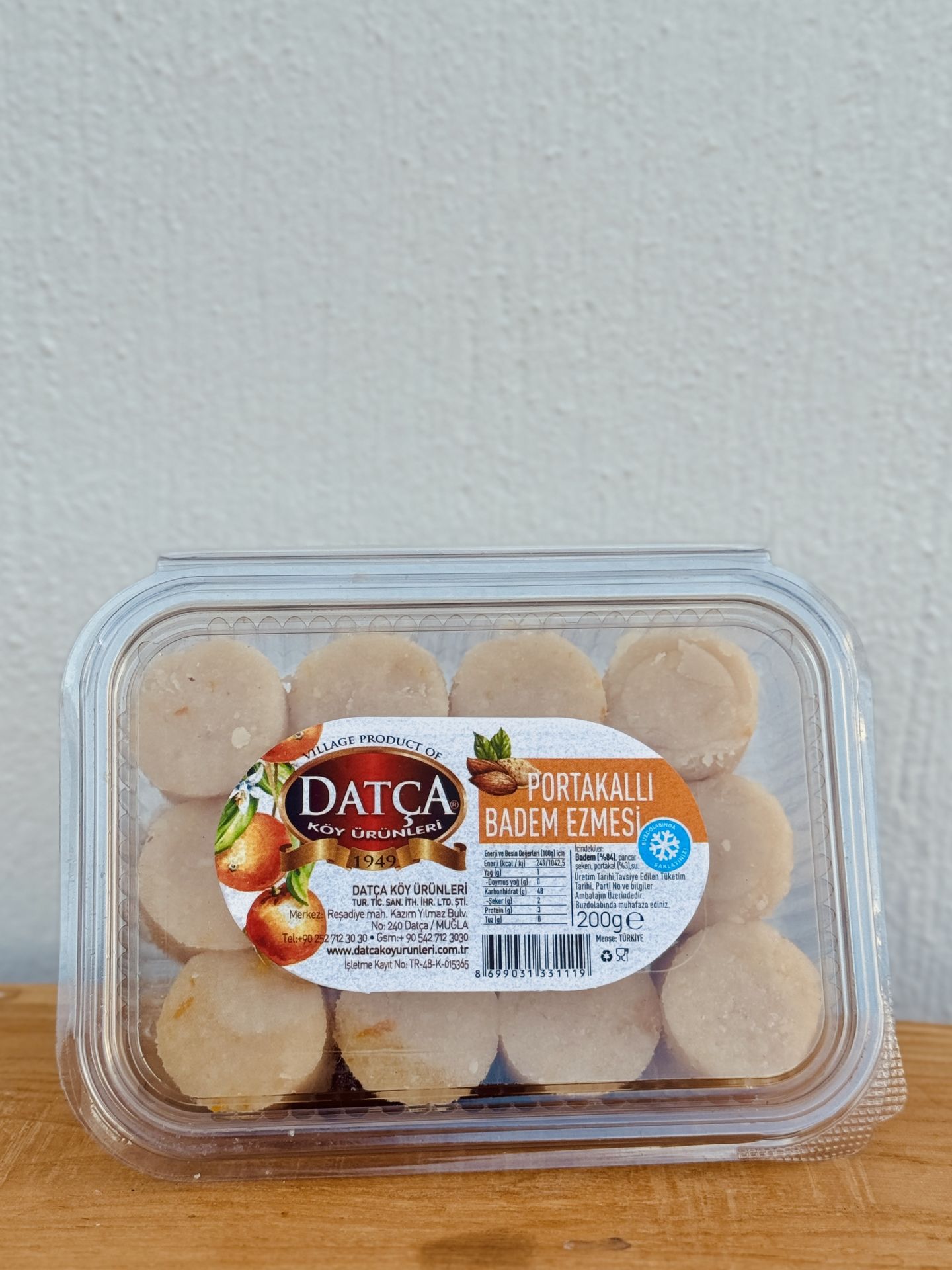Datça Portakallı Badem Ezmesi 200 Gr (MARZİPAN )