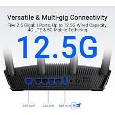 ASUS RT BE82U WIFI7 BE6500 DUAL BAND GIGABIT EXTENDABLE ROUTER