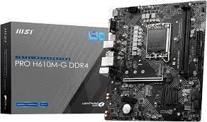 MSI PRO H610M-G DDR4 SOKET 1700 DDR4 3200(OC) PCI-E Gen 4 .M.2 USB3.2 1x 1G LAN mATX