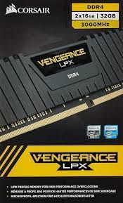 CORSAIR CMK32GX4M1D3000C16 32GB (1 x 32GB) DDR4 3000MHz CL16 VENGEANCE LPX BLACK SOGUTUCULU DIMM BELLEK