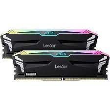 LEXAR ARES RAM DT GAMING DDR5 UDIMM 32GB KIT (2X16GB) 288PIN 6000 CL30 1.35V MEMORY WITH HEATSINK AND RGB LIGHTING DUAL PACK BLACK COLOR LD5BU016G-R6000GDLA