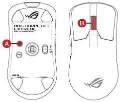 ASUS ROG P718 HARPE ACE EXTREME KABLOSUZ GAMING MOUSE KARBON FİBER YAPI 47G HAFİF AIMPOINT PRO 42K OPTİK SENSÖR OPTİK MİKRO ANAHTARLAR ROG POLLING RATE BOOSTER ESPOR & FPS OYUN SİYAH