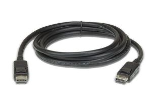 ATEN 2L-7D02DP 2 METRE DISPLAYPORT KABLO 1.2 SUPPORT CABLE M/M 30AWG BLACK