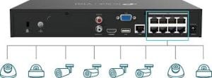 TP-LINK VIGI NVR1008H-8P 16MP 2 USB 80 Mbps 8 CHANNEL SATA INTERFACE NETWORK VIDEO RECORDER