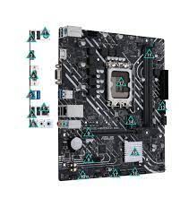 ASUS PRIME H610M-K D4 ARGB Intel H610 LGA1700 DDR4 3200 HDMI M2 USB3.2 AURA RGB mATX ASUS 5X PROTECTION III