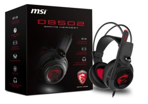 MSI GG DS502 GAMING HEADSET 7.1 CEVRESEL SES 2X40MM SURUCU KIRMIZI DRAGON LED AYDINLATMA KABLO KUMANDA MIKROFON 2M ORGU KABLO USB BAGLANTI OYUNCU KULAKUSTU KULAKLIK