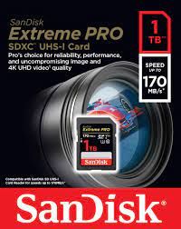 SDSDXXY-1T00-GN4IN Extreme Pro SDXC Card 1TB 170MB/s V30