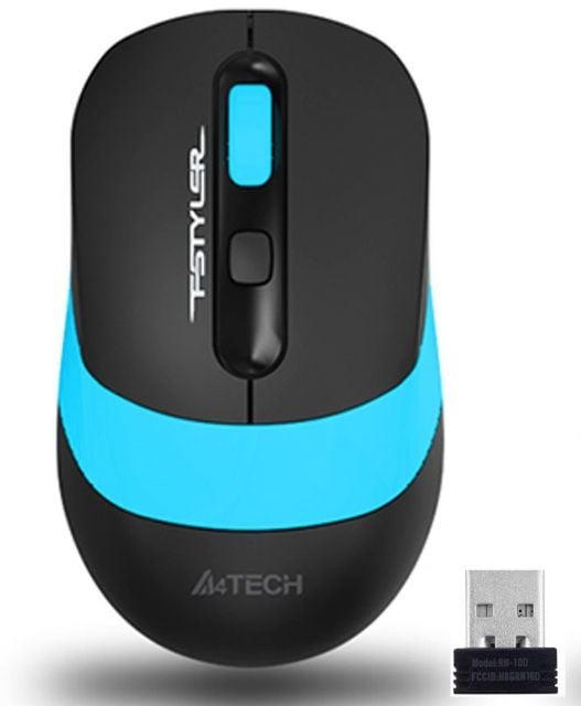 FG10-MAVI A4 TECH FG10 Siyah/Mavi Optik Nano Kablosuz Mouse-2000 DPI