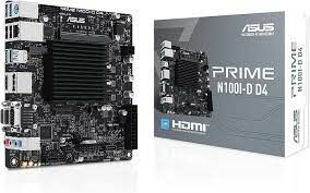 ASUS MB PRIME N100I-D D4-CSM INTEL N100 CPU DDR4 3200 DP HDMI VGA M2 USB3.2 COM Mini ITX ONBOARD ISLEMCI FANSIZ TASARIM ESD GUARDS LANGuard OVERVOLTAGE PROTECTION