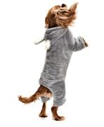 Küçük ve Orta Irk Köpek Pijama Polar Tulum - Yumbo Gri - Köpek Kıyafeti
