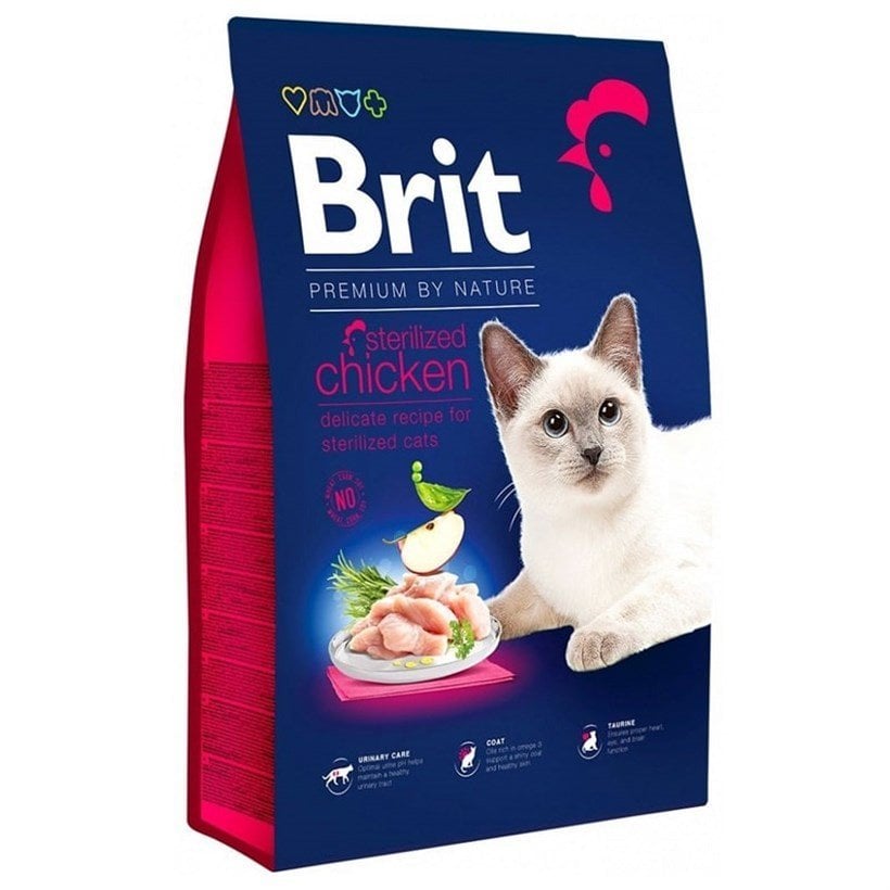 Brit Premium Nature Sterilized Tavuklu Kedi Maması 8 Kg