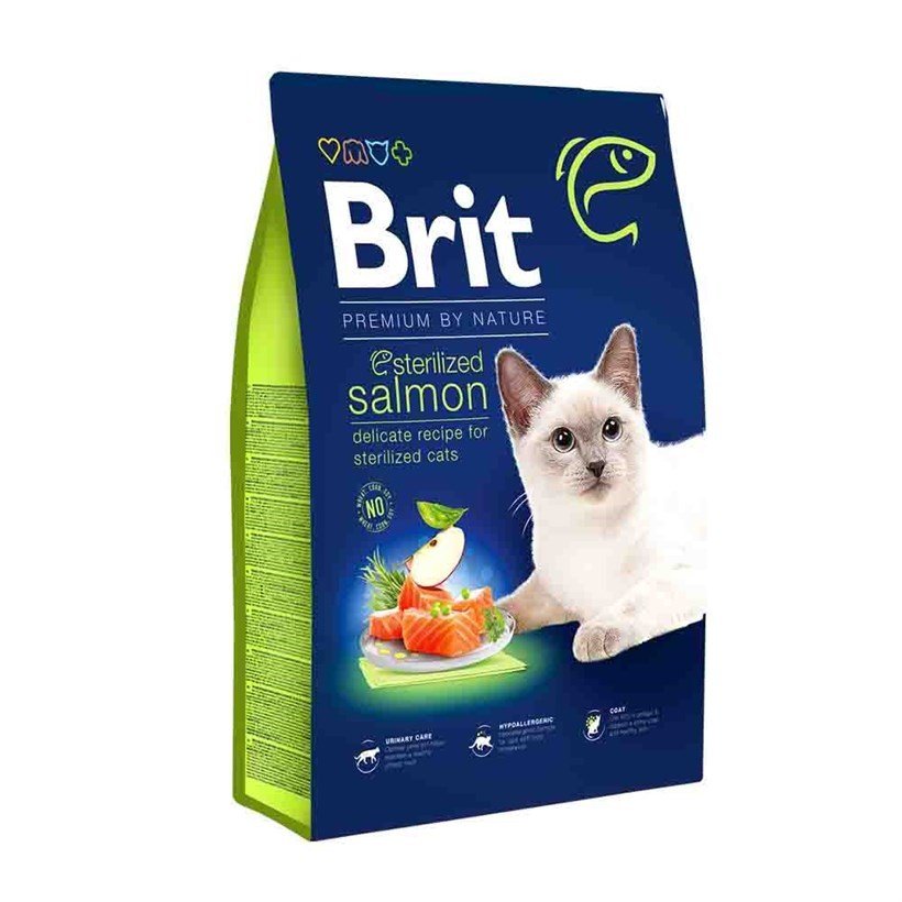 Brit Premium Nature Sterilized Somonlu Kedi Maması 8 Kg
