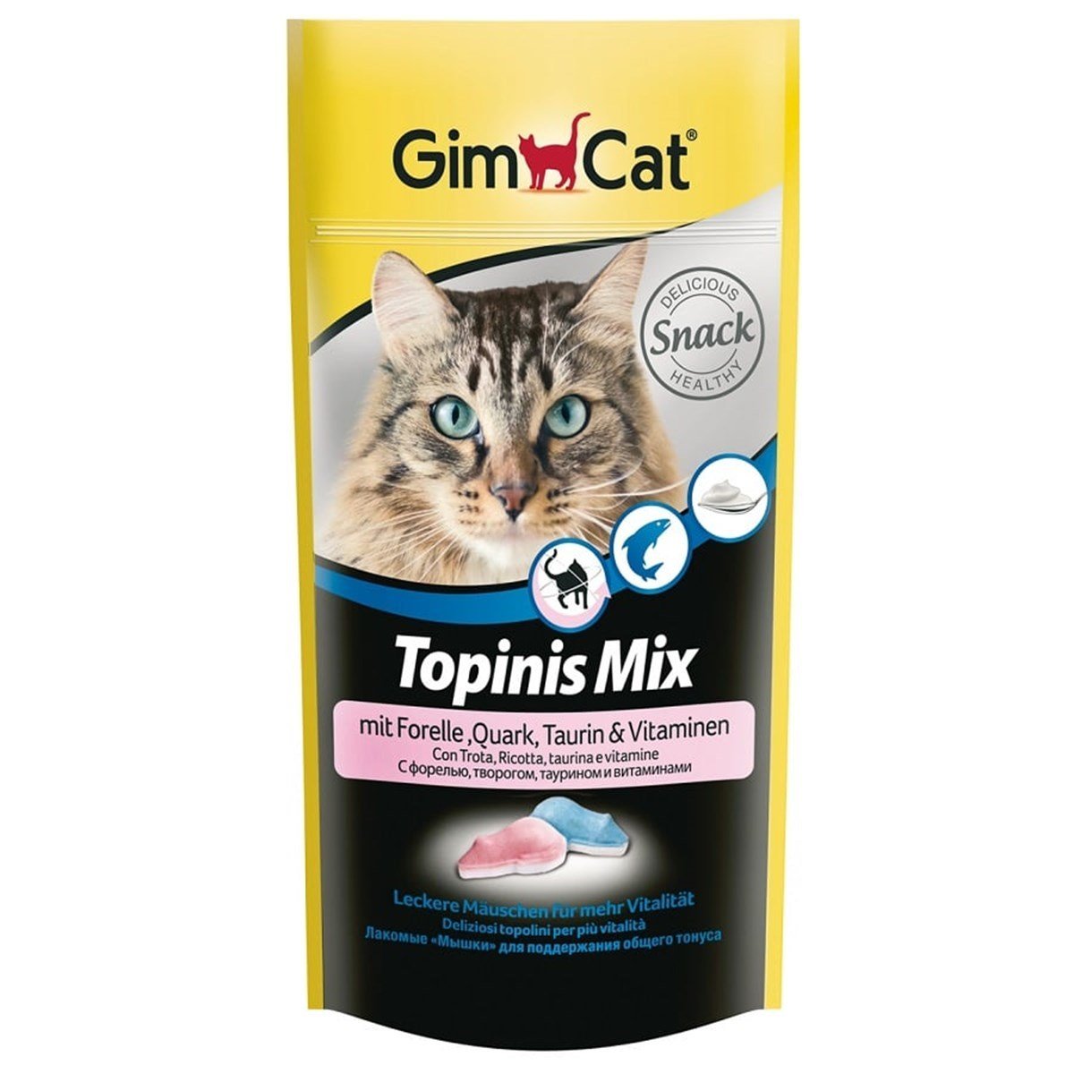 GimCat Topinix Balıklı Peynirli Kedi Ödülü 40gr