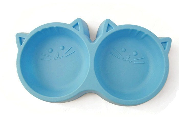Kedi Plastik Mama Kabı - Pomona mavi