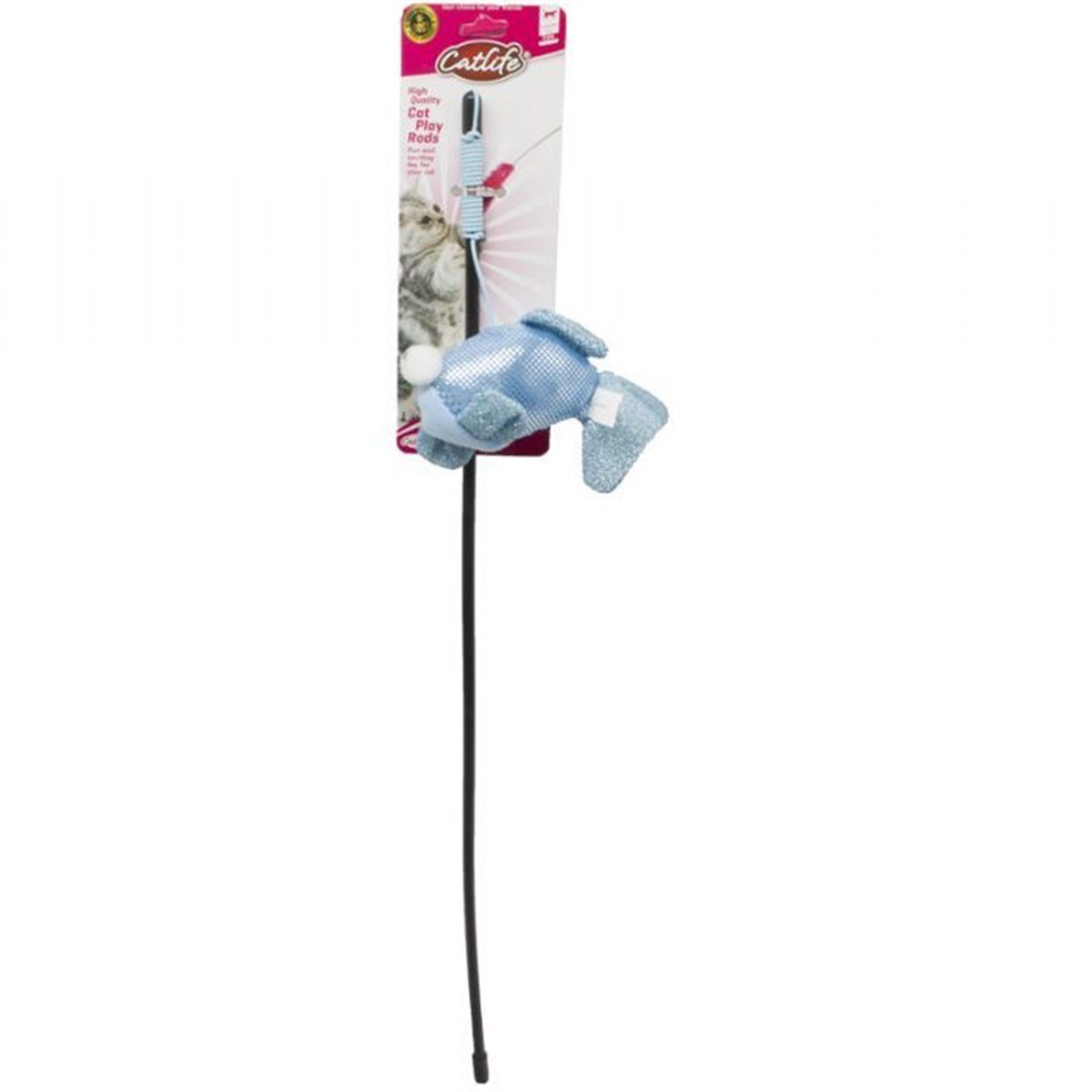 Catlife Doğal Balıklı Kedi Oltası 46 Cm