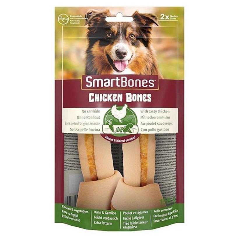 Smart Bones Tavuklu Medium Kemik Köpek Ödül 2li 158 Gr.