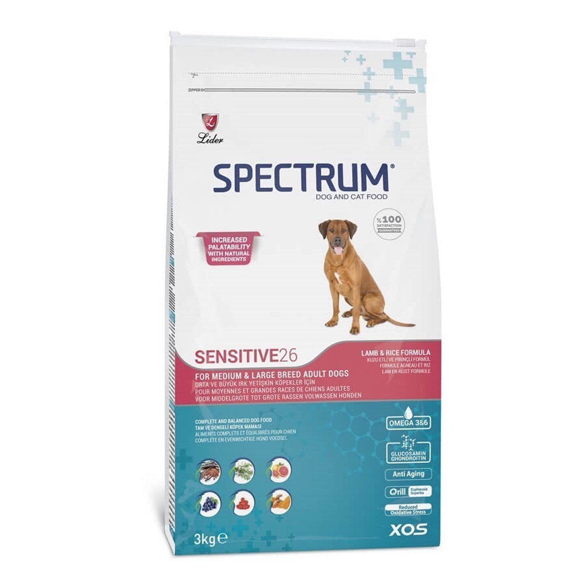Spectrum Sensitive 26 Kuzulu Hassas Yetişkin Köpek Maması 3 kg