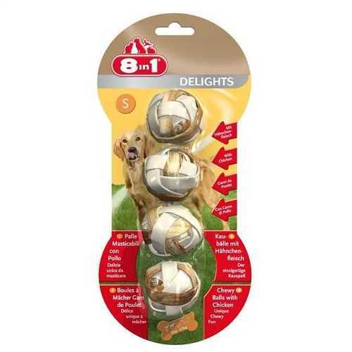 8in1 Delights Bones Köpekler İçin Çiğneme Topu Small 4 Adet