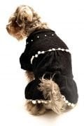 Köpek Elbise - Ponpon Siyah - Köpek Kıyafeti