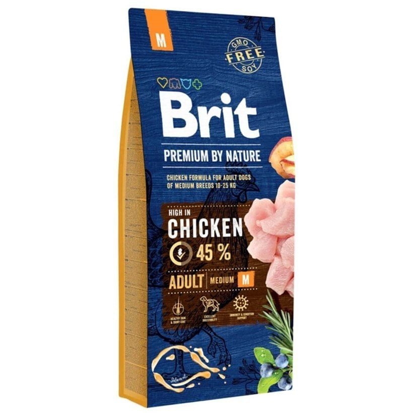 Brit Premium Tavuklu Yetişkin Orta Irk Köpek Maması 15+3 kg